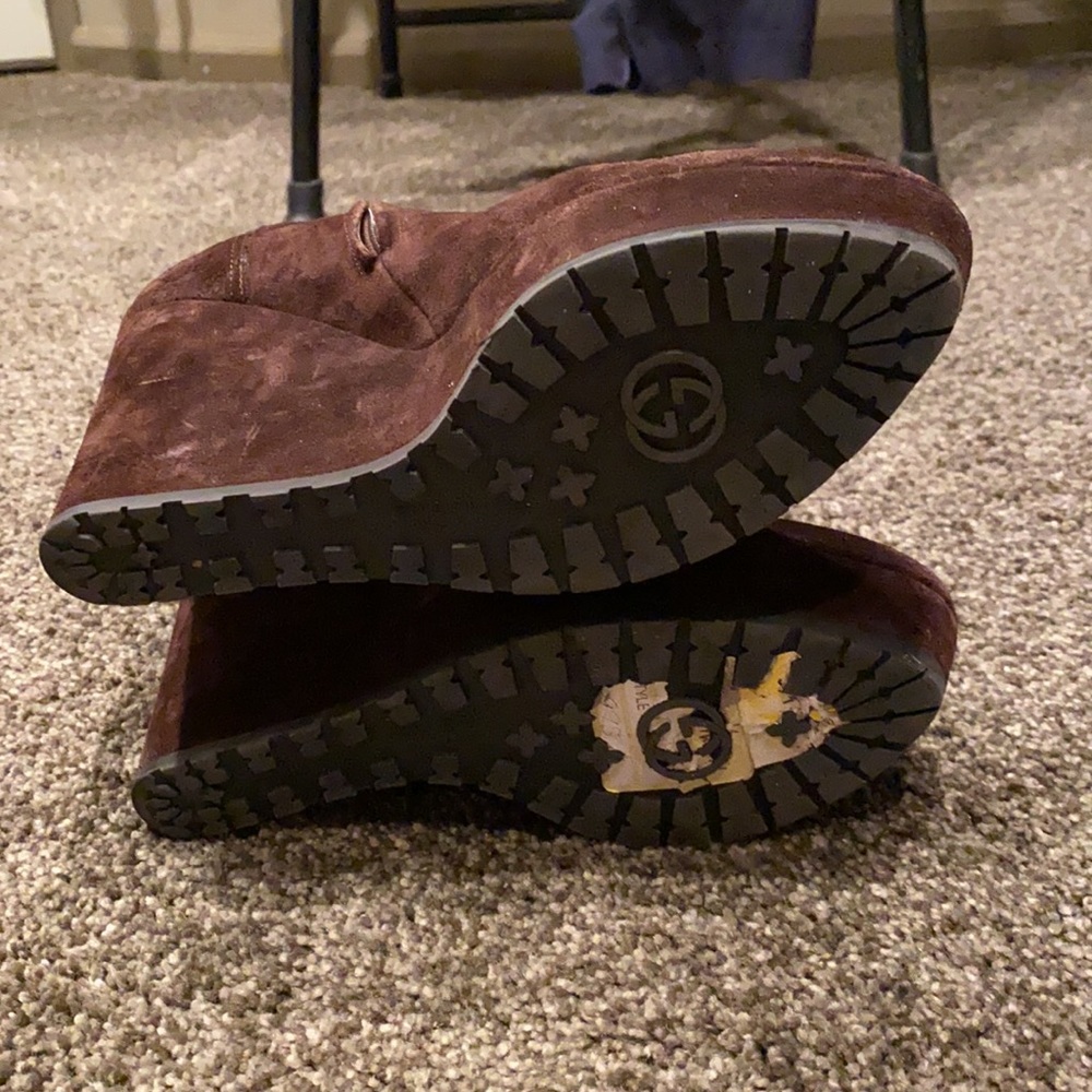 Gorgeous Gucci Brown Suede Boots Size 39 (8.5) - Picture 5 of 9